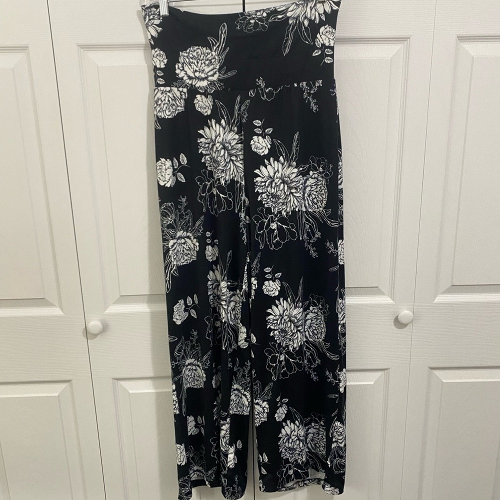 Majora Black and White Floral Pants